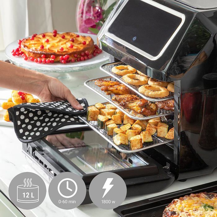 MasterChef Friteuse Sans Huile 4,5L Air Fryer pour 2-4 Personnes, Friteuse à air Chaud, avec