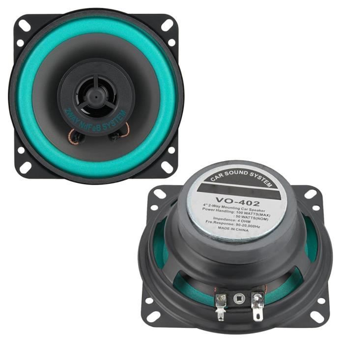 2x Super Tweeter Voiture 12V 130W – Haut-Parleur 2 Pouces Puissant, Dôme Audio Stéréo 4 Ohms, Installation Facile