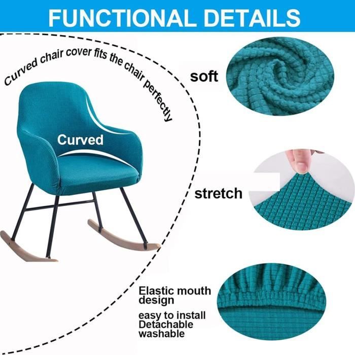 Housses D'Accoudoirs Pour Chaise De Bureau - Tissu Extensible Noir - Amovibles Et Lavables