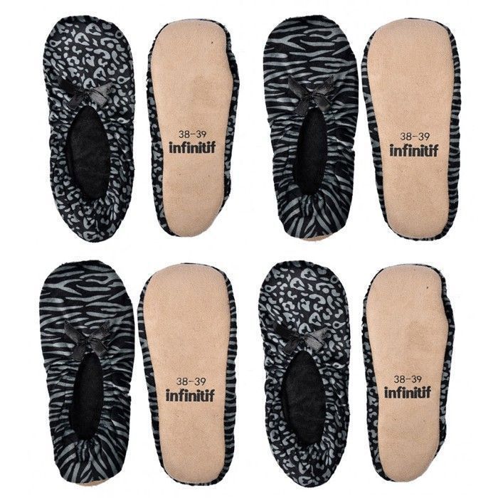 Ballerines Femme INFINITIF Confort Pack de 4 Paires Ballerines 1086 Noir