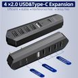 6 en 1 Hub USB pour PS5 Slim Disc/Digital Console, Extension de Port USB Haute Vitesse pour PS5 Slim Accessoires-3
