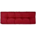 Beautissu ECO Style Coussin de dossier pour canapé en Palette 120x40x10-20 cm - Rouge - Extérieur Euro Palette-3