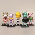 5 pcs / lot 10 cm Anime Saint Seiya chevaliers du zodiaque figurine d'action PVC Figurine à collectionner modèle cadeau de noël joue-3