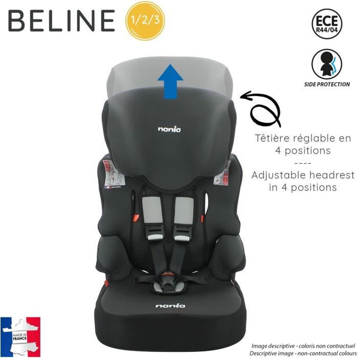 Nania Siege Auto Beline Groupe 1 2 3 9 36kg Zebra Achat Vente Siege Auto Rehaus Dos Beline Zebra Cdiscount