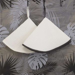 Torchons Coton Italiens 71x71 Cm Lot De 2 Torchons Ronds En Nid D'Abeille. Dimensions : 71 X Torchons Nid D'abeille Coton