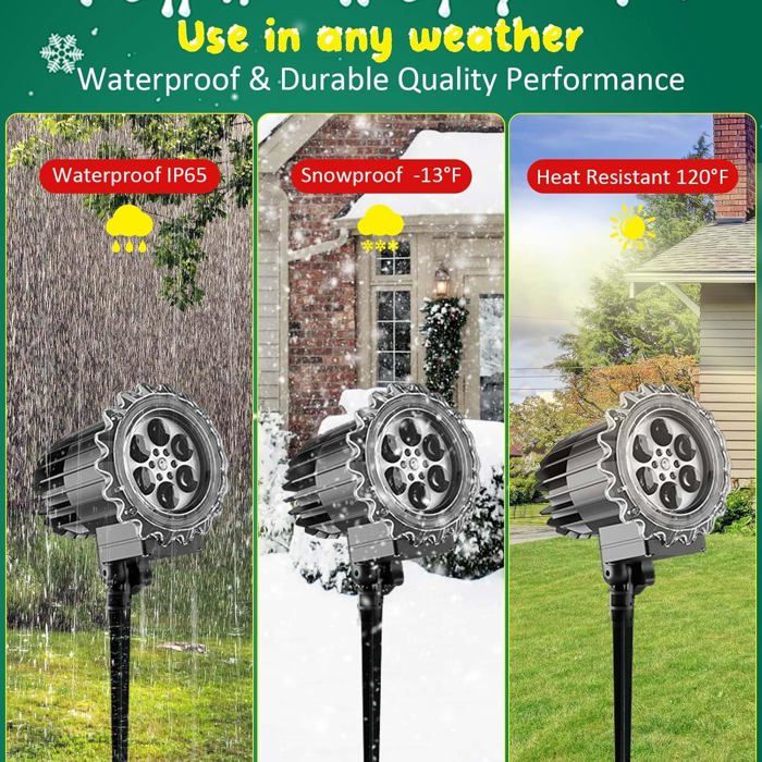 Projecteur LED Noël Extérieur Étanche - Décor Festif