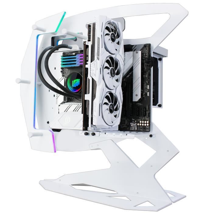 KEDIERS Boitier PC Gamer - Cadre Ouvert ATX Mid Tower - 2 Verres