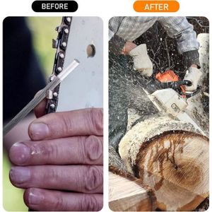 8 Pièces Lime Rondes Pour Tronconneuse 4.0mm Limes D'affûtage