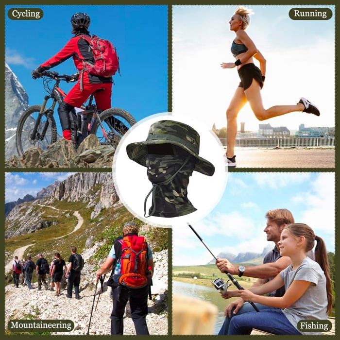 Chapeau Seau ACE Camouflage Blanc – Taille Unique, Pour Camping, Pêche, Extérieur