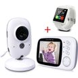 GeekMe Babyphone Bébé Moniteur Ecoute Bébé Caméra de Surveillance sans Fil Ecran 3.2” VB603-0