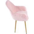 ARAMOX coiffeuse Chaise de bras chaises modernes de salon de velours pour le bureau de salle à manger de chambre à coucher de-0