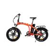 Vélo Électrique Youin Dubai Pliable - 7 vitesses SHIMANO – 250W – Roue 20'' – Batterie Amovible 36V/10Ah – Autonomie 45Km – Orange-0