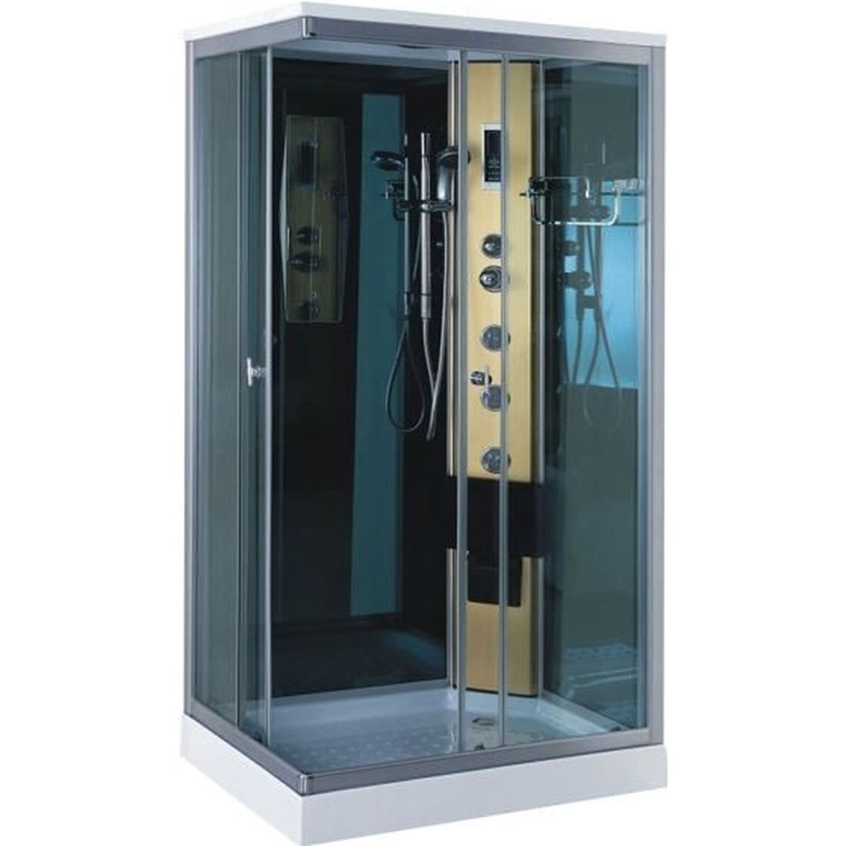 Cabine De Douche Hydromassante Haut De Gamme CABINE DE DOUCHE HYDROMASSANTE spa BAIN HYDROMASSAGE ouverture à gauche  NOUVELLES mod. TAORMINA - Cdiscount Bricolage