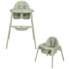 BÉBÉ CONFORT BEBECONFORT Meely Chaise haute bébé 2 en 1, évolutive en petite chaise, De 6 mois à 3 ans (15kg), Mineral Green