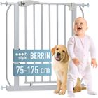 Barrière de sécurité - IB STYLE® - BERRIN - 115-125 cm - Argenté - Sans percage - Auto-Close