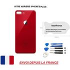 ITECHFRANCE vitre arrière ROUGE IPHONE 8 PLUS 5.5 qualité origine en verre, coque cache batterie double face Adhésifs et kit outils spatule.