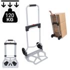 TOOLUCK Diable pliable 120 KG en aluminium, Diable de manutention, Chariots à main Portable Hauteur Réglable, Avec Roues en Caoutchouc