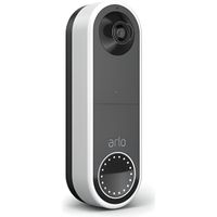 Arlo Vidéo Doorbell sans fil - Sonnette connectée Wifi sans fil - Blanc - 1080p - Audio bidirectionnel - sirène intégrée