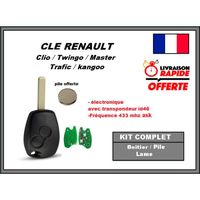 CLE VIERGE ELECTRONIQUE RENAULT CLIO 3 MODUS TWINGO MASTER KANGOO 2 BOUTONS