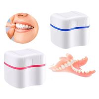 Boite Appareil Dentaire,Boîte de Protège-Dents,Étuis de Bain de Prothèses,Étui de Retenue Orthodontique,Boite a dentier,avec Panier