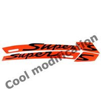 Orange - Autocollants «super» De Corps De Moto Pour Vespa Gts 300 Gts300 Super Sports Side Kit Case Graphic D