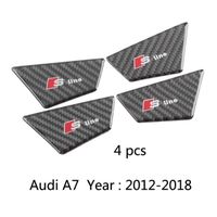 Décoration Véhicule,4x fibre de carbone pour Audi A3 A4 A5 A6 A7 Q3 Q5 Q7 B6 voiture style intérieur porte - Type A7 2012-2018