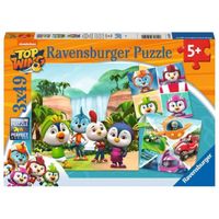 Puzzle Ravensburger - Emotions fortes en équipe / Top Wing - 3x49 pièces - Pour enfants de 5 ans et plus