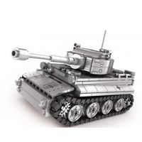 Modèle de construction de char d'assaut blindé, jouet de construction en petites briques pour le développement intellectuel