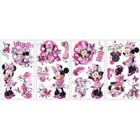 ROOMMATES Lot de 19 stickers DISNEY MINNIE FASHIONISTA repositionnables 4 feuilles de 10,1 x 44,1 cm