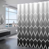 Rideau de Douche, SDLOGAL, en Tissu Polyester Imperméable, Lavable en Machine, avec 12 Anneaux (Noir progressif,180 x 200 cm)