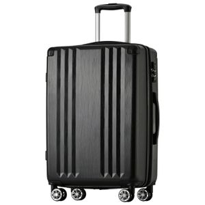 VALISE - BAGAGE Valise rigide,bagage à main 4 roues, matériau ABS, serrure douanière TSA, 76,5×50,5×31,5, noir