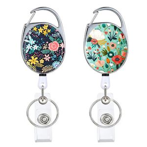 Lot de 4 bobines de badge rétractables - Porte-clés extensible et Lot de 4 bobines de badge rétractables - Porte-clés extensible et