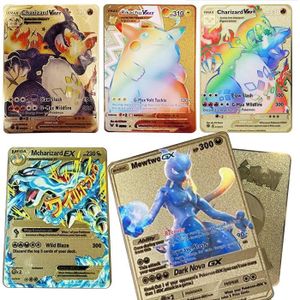 CARTE A COLLECTIONNER Lot de 5 cartes en métal Pokémon, dont 3 cartes VM