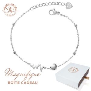 BRACELET - GOURMETTE Bracelet femme gourmette Battement de Cœur Baigné 