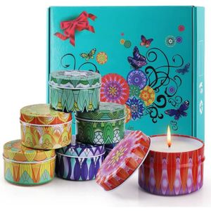 Bougie Chandelle Bougies D/îner Bougie Parfum/ées Couleur Cadeau Coffret Plus de 7 Heures Dur/ée Lot de 4 Violet - Lavande