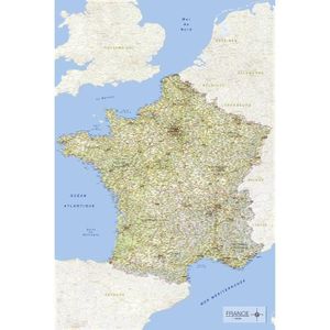 CARTE POSTALE Cartes Géographiques - Carte France 2017 61x915cm