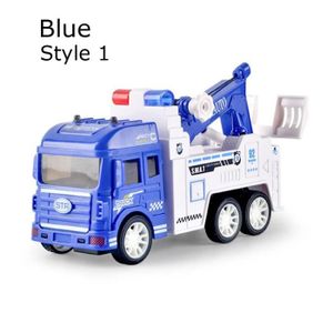 VOITURE - CAMION style bleu 1 - Jouet de voiture à inertie pour enfants, véhicule de sauvetage, machines d'excavation, camion