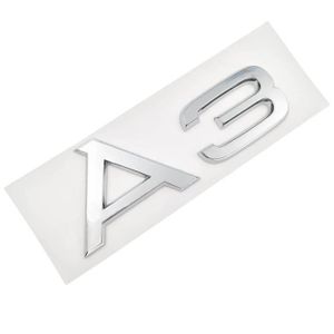AMENAGEMENT INTERIEUR A3 -Badge chromé avec lettres et chiffres, Badge d