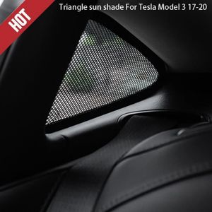PARE-SOLEIL Pare-soleil triangulaire en tissu Nylon, pour Tesla model 3 2017 – 2021, 2 pièces
