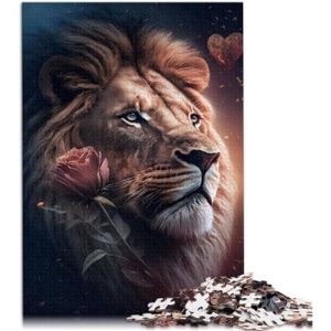 PUZZLE Puzzle Pour Adultes Majestic Lion Rose 500 Pièces 
