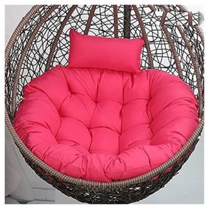 COUSSIN D'EXTÉRIEUR XiaoLD-Coussin Chaise Longue Bain de SoleilCoussin Transat Jardin Exterieur avec Capuche Antidérapante-105cm-Rose Red