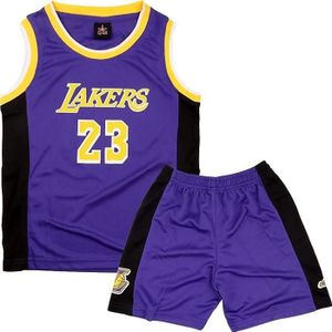 TENUE DE BASKET-BALL Tenue Basket Enfant,2 Pièces Ensemble Basket Enfant,Pop Maillot Basket Enfant,Maillot de Basket Enfant - Avec numéro 23 - violet