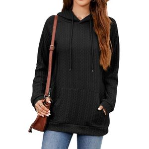 PULL Pull Femme Capuche En Tricot Casual Pullover Lâche
