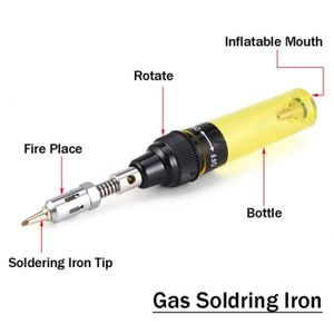 temps d'utilisation complet du gaz 80–150 W Fer à souder à gaz automatique kit de fer à souder rouge 100–120 500 °C en caoutchouc 