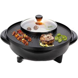 FONDUE ÉLECTRIQUE Gril Électrique Hot Pot Cooker Barbecue Pot Preven