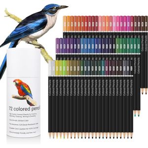 CRAYON DE COULEUR SEANTUA Lot de 72 crayons de couleur pour adultes,