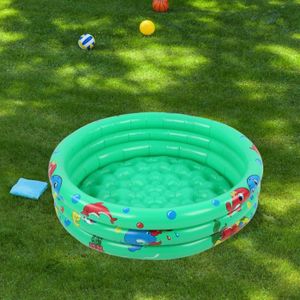 PATAUGEOIRE Vvikizy Mini piscine pour enfants Gonflable rond bébé bambins piscine portable gonflable enfants petite jeux enfant Vert 150cm