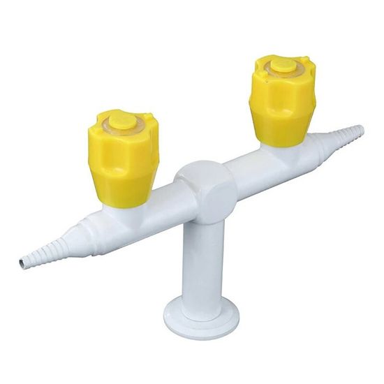 Robinet De Laboratoire Une Bouche En Cuivre Pur - Pression Max 35 Bars, Poignée PP, Modèle A1004 - Pour Installations Labo