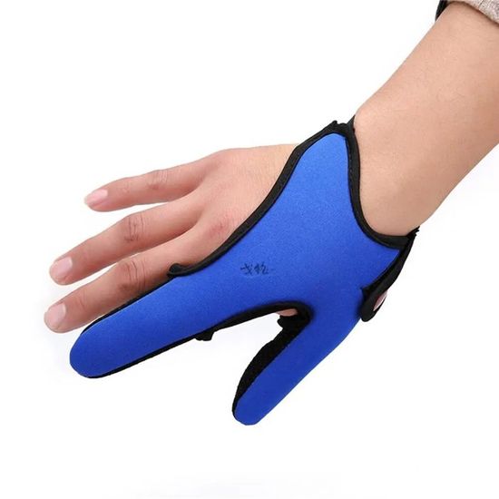 Gants De Pêche 2 Doigts Sharplace - Protection Anti-Coupure, Paume Antidérapante - Pour Main Droite, Réglable
