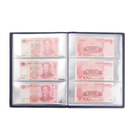 Album Collector Pour Billets - 20 Pages Bleu (11x19cm) - Protection Maximale Pour Collectionneurs